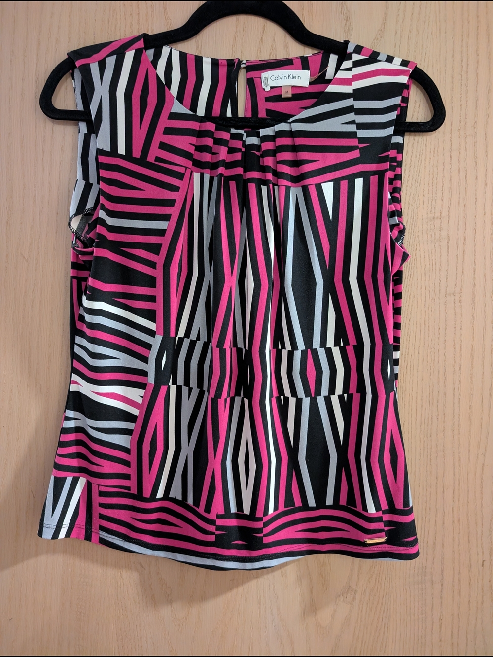 Calvin Klein Pink Geometric Sleeveless Top